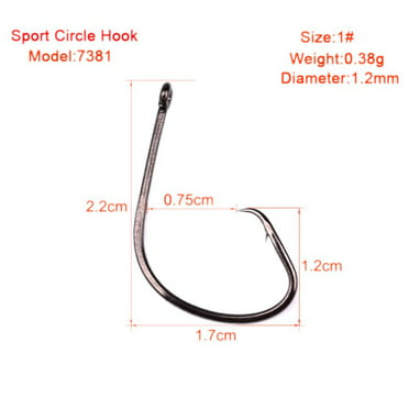 100 Size 5/0 Custom Offshore Tackle Circle Non Offset Inline Hooks 7381